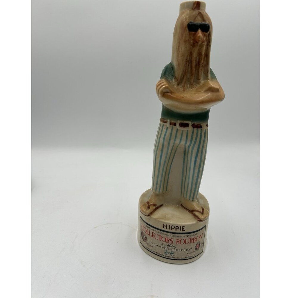 Vtg  '68 "Hippie" Collectors Bourbon Kentucky Straight Decanter Limited Edition